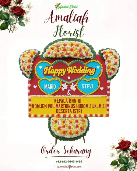 Papan Bunga Pernikahan Mergosono